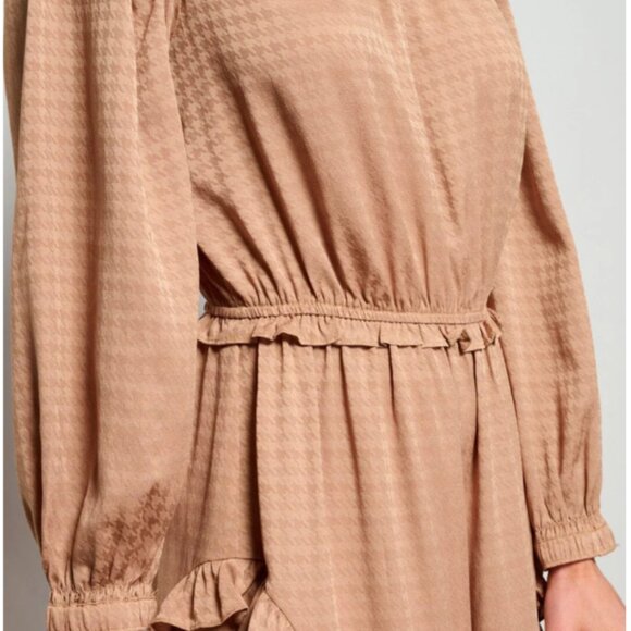 NWT Current Air Los Angeles Long Sleeve Jacquard Midi Dress Size Large - Picture 3 of 9